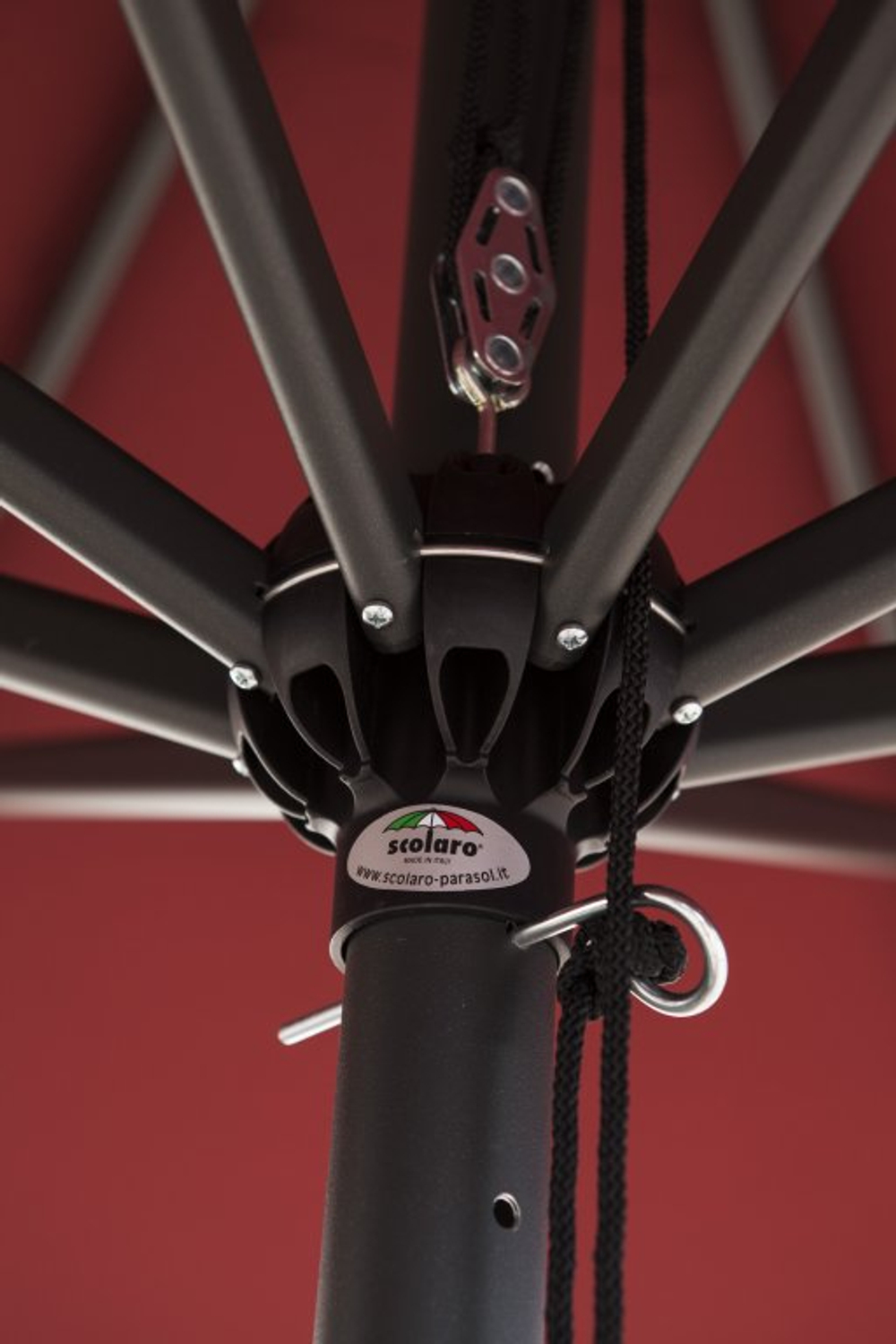 Зонт профессиональный Ø3.5 м Scolaro Napoli Standard, антрацит, слоновая кость