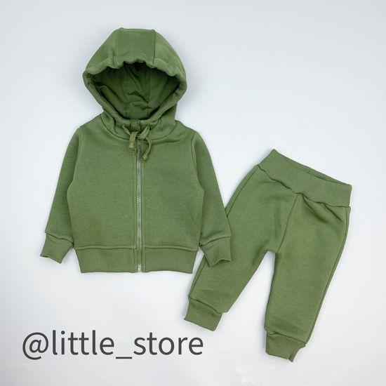 Комплект из футера с начесом "New one" Хаки