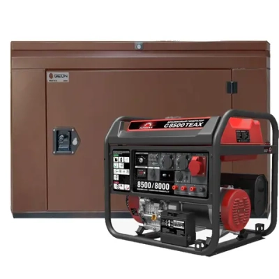 Генератор бензиновый SUNREKA G8500TEAX с кожухом Geon 1200 RAL 8017