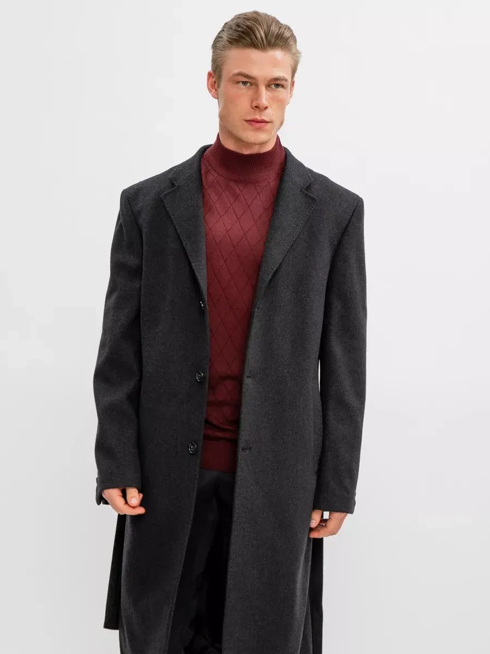 Пальто мужское длинное оверсайз