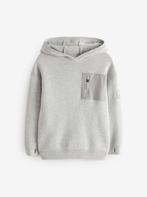 Толстовка с капюшоном для мальчика Next 433-508, Светло-серый