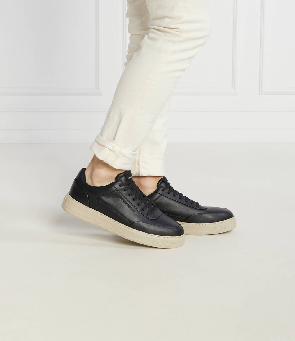 Кожаные кроссовки Emporio Armani - черный(X4X645 XN013)