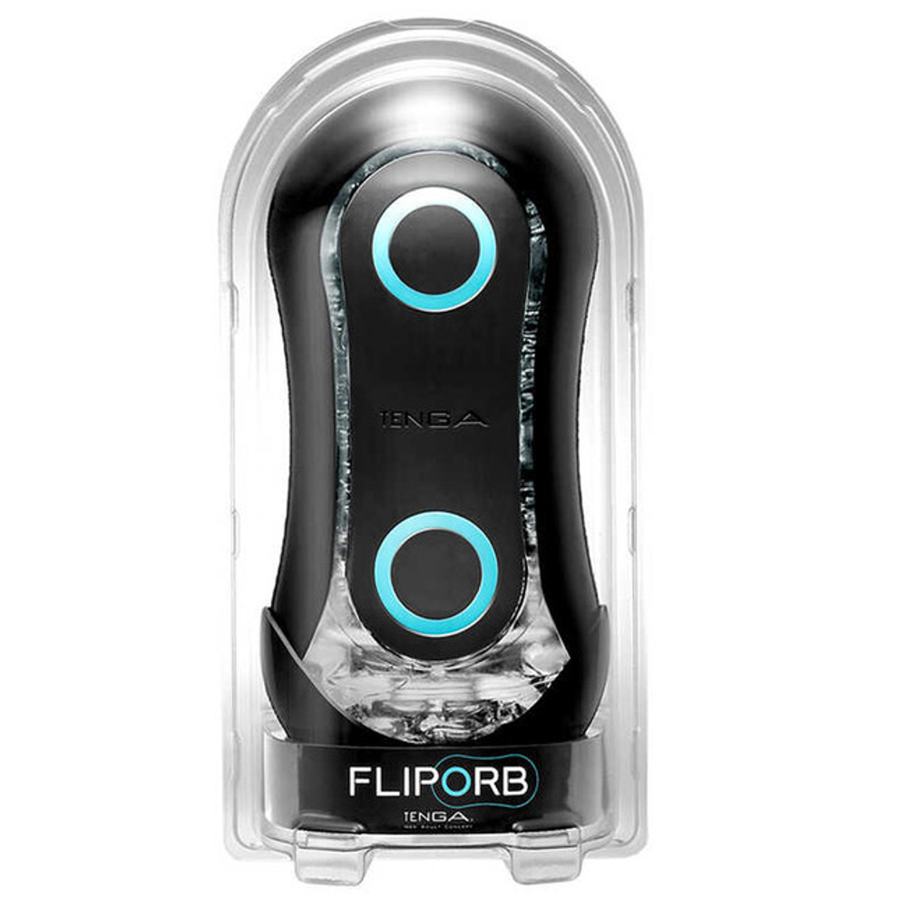Мастурбатор Tenga Flip ORB Strong, черно-голубой (Цвет: черный c голубым)