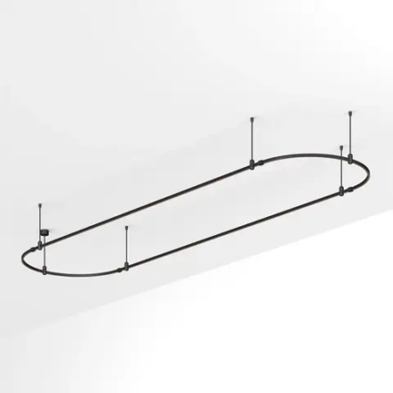 Основание ART-APRIORI-OVAL-ROD-400-4000x1000 (BK) (Arlight, IP20 Металл, 3 года) 048512