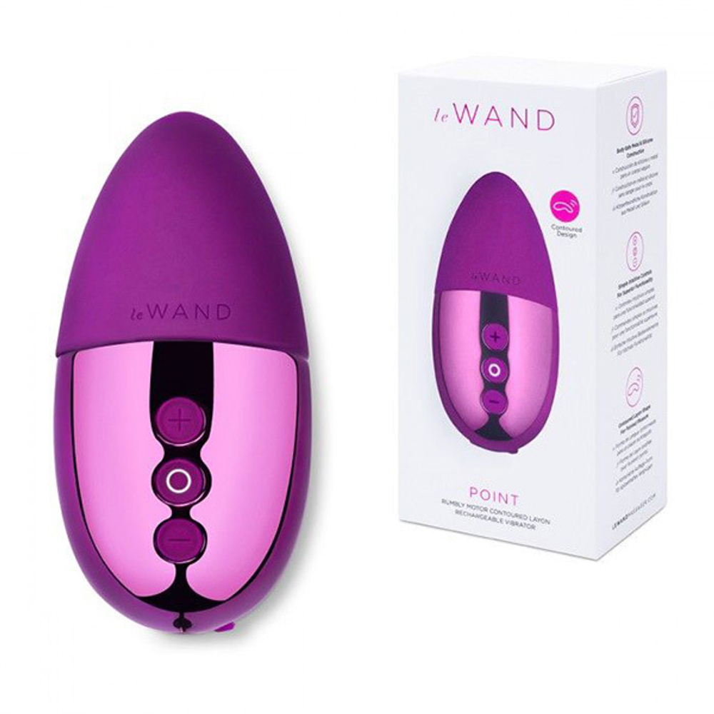 Фиолетовый утяжеленный премиум-вибратор 9,6см Le Wand Point Purple LW-016-CHR