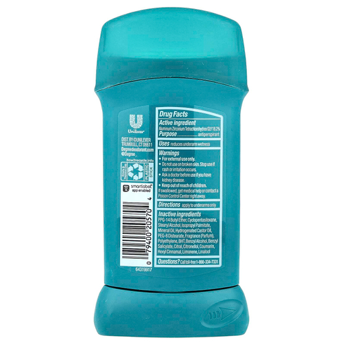 Degree, Дезодорант-антиперспирант на 48 часов, прохладный комфорт, 76 г (2,7 унции)