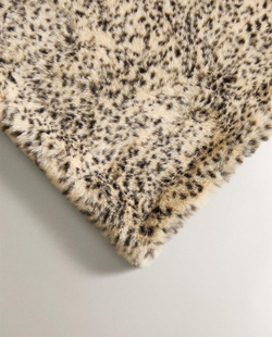 Zara Home - Плед из искусственного меха с рисунком животных, , 220x240 см