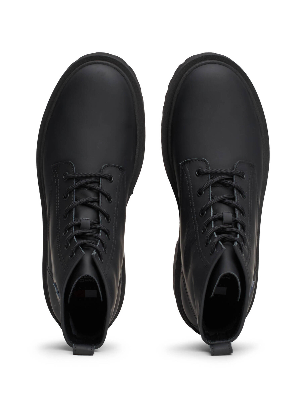 Кожаные высокие сапоги Tommy Jeans - черный(EM0EM01447)