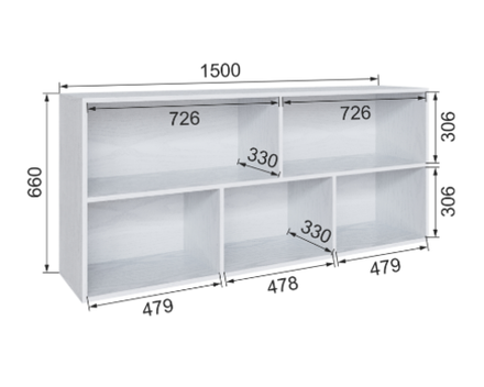 Полка навесная Бруклин 150ГНО-2