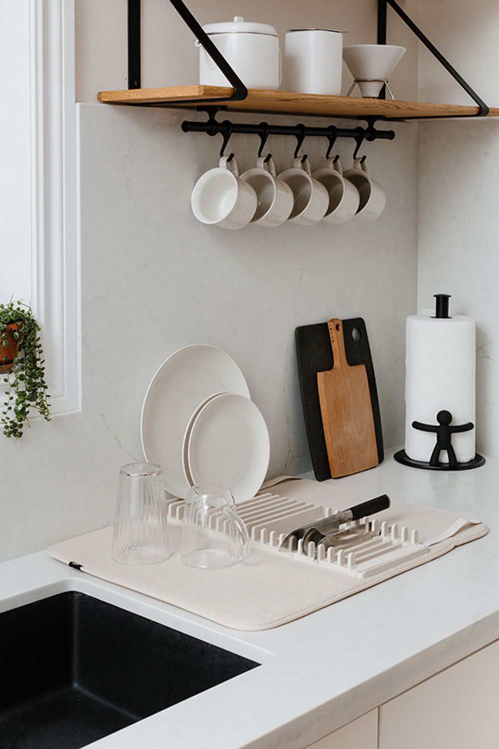 Коврик для сушки посуды Udry, 46х61 см, экрю