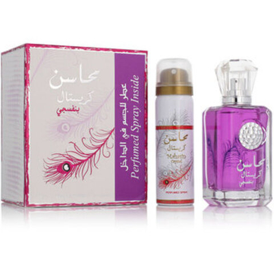Mahasin Crystal Violet Gift set EDP 100 ml and deospray 75 ml