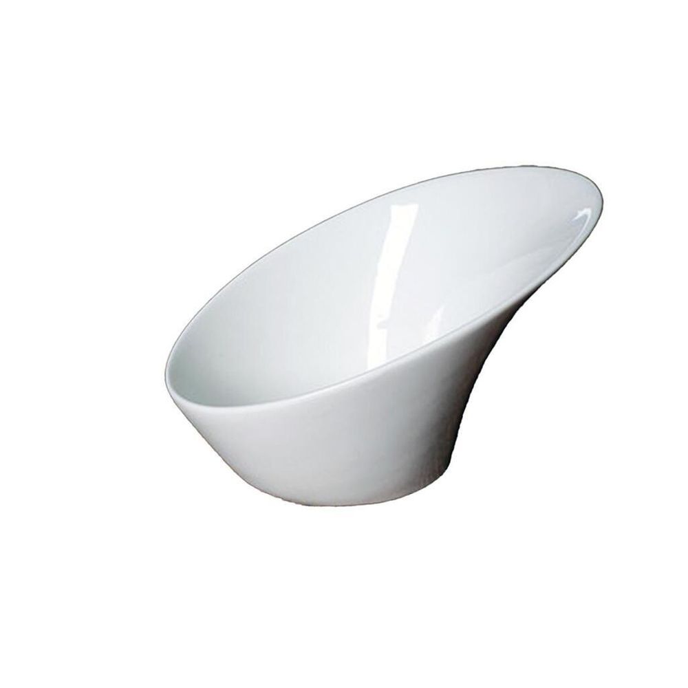 Салатник 175 мл 16,3*11 см h9,5/4,5 см скошенный белый фарфор NEW P.L. Proff Cuisine [6]