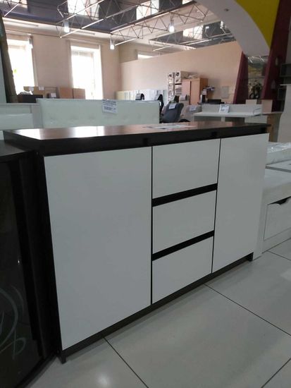 венге / белый глянец реальное фото