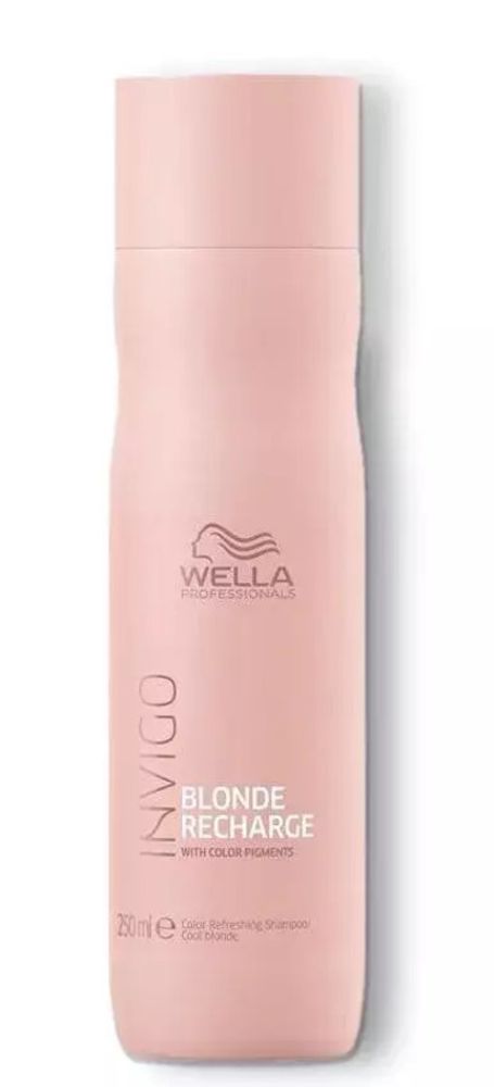 Wella Invigo Blonde Recharge Шампунь-нейтрализатор желтизны для холодных светлых оттенков 250 мл