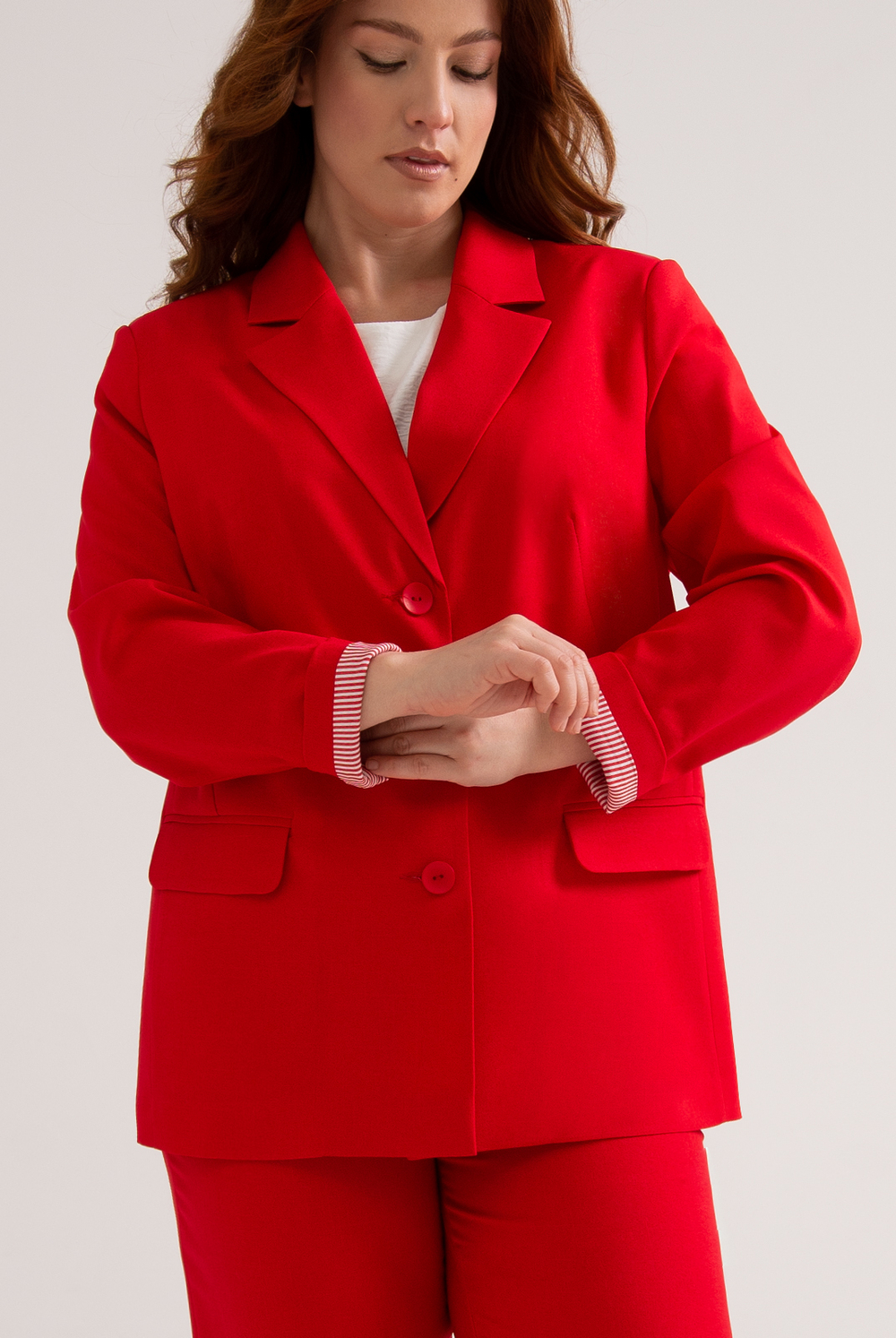 Жакет женский 3998зпа, красный #38К043998зпа