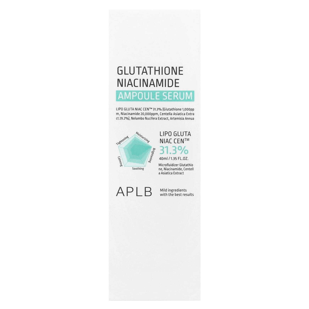 APLB, глутатион и никотинамид, ампульная сыворотка, 40 мл (1,35 жидк. унции)