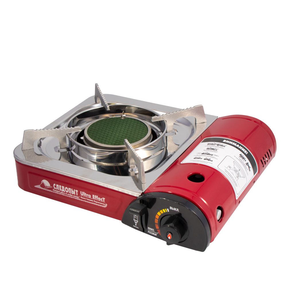 Плита наст. газовая &quot;СЛЕДОПЫТ - UltraEffect&quot;, керам. (с переходником)/6/