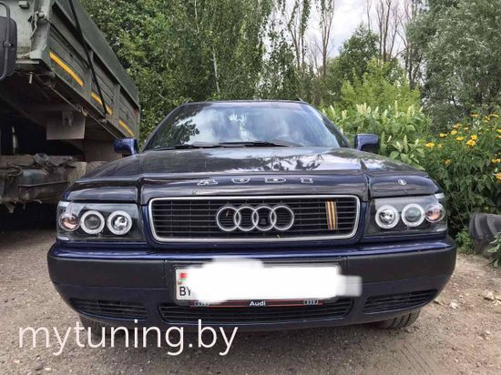 Передние фары ANGEL EYES BLACK для Audi 80 B4