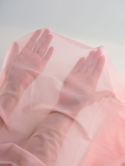 Сетка эластичная персиково-розовая отрезом 75х50 см (Турция)