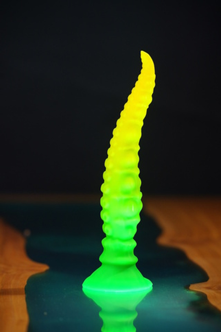 Фантазийный фаллоимитатор Mr. Tentacle, зеленый градиент - 20 см