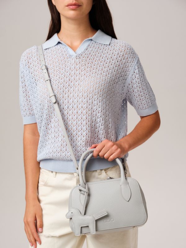 Кожаная сумка Polly summer DBR 31401 серый гранит