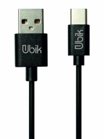 Кабель 1m USB/type-c 2A UC04B Ubik black