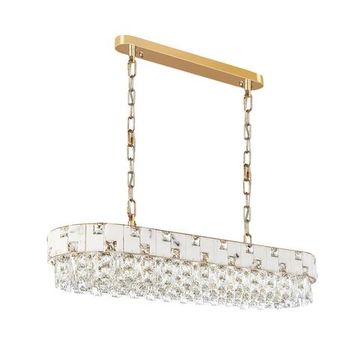 5076/10 HALL (В 2-Х КОРОБКАХ) ODL24 617 золото/прозрачный/белый/металл/хрусталь/алебастр Люстра E14 10*40W CHESSI