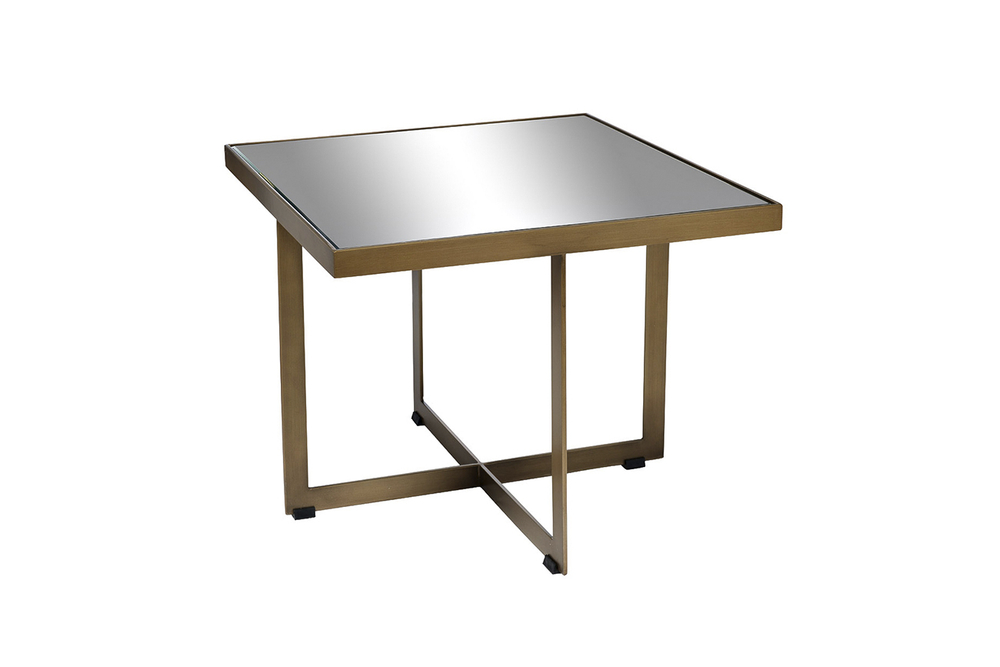 Стол журнальный Garda Decor зеркало-матовое золото KFG095