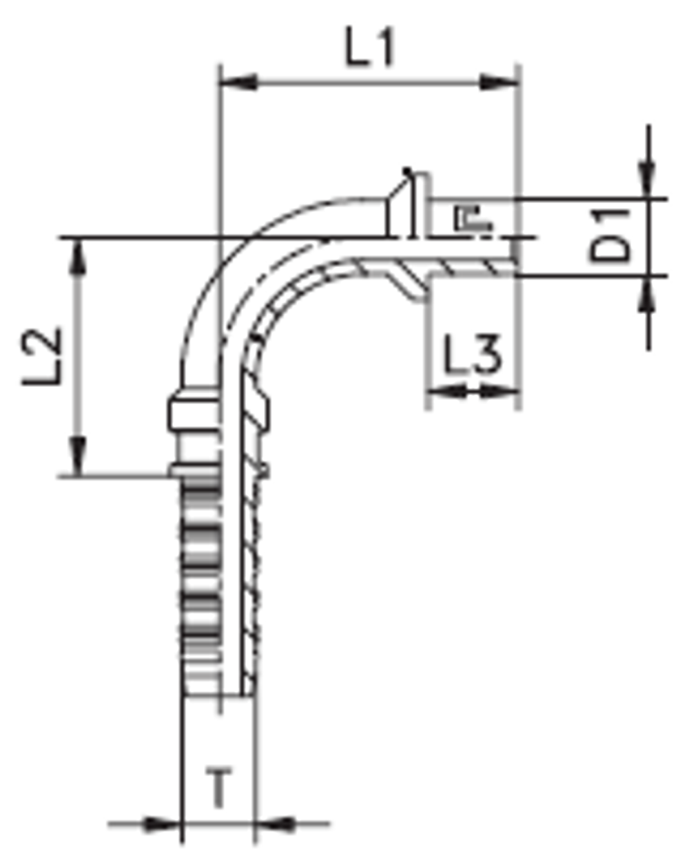 Фитинг DN 20 BEL (Ш) 22 (90)