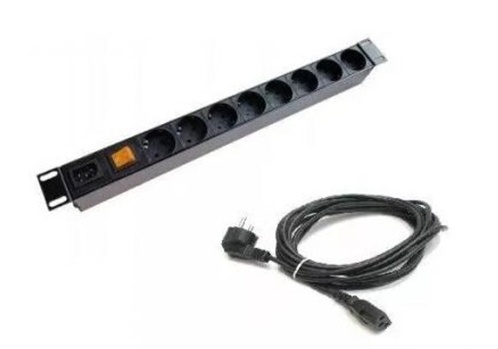 Блок розеток  QTECH QS-PDU-1U-32А-8С19-2MN