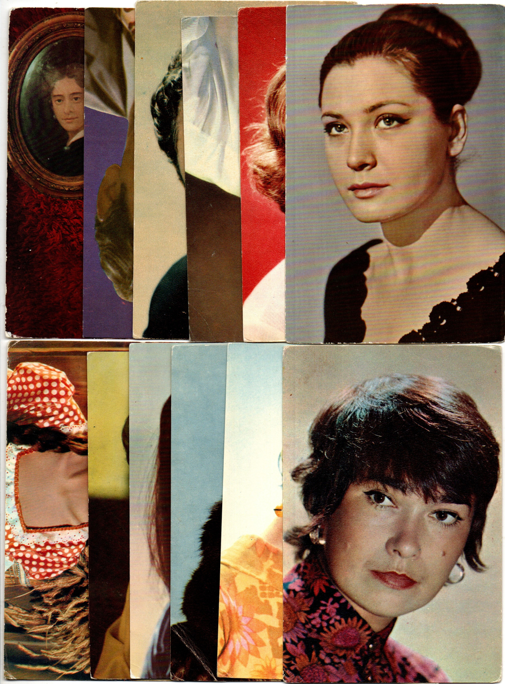 №135 Открытки Артисты и актёры СССР 1970–1980-е г. 25 штук. Цветные, чистые, без повторов
