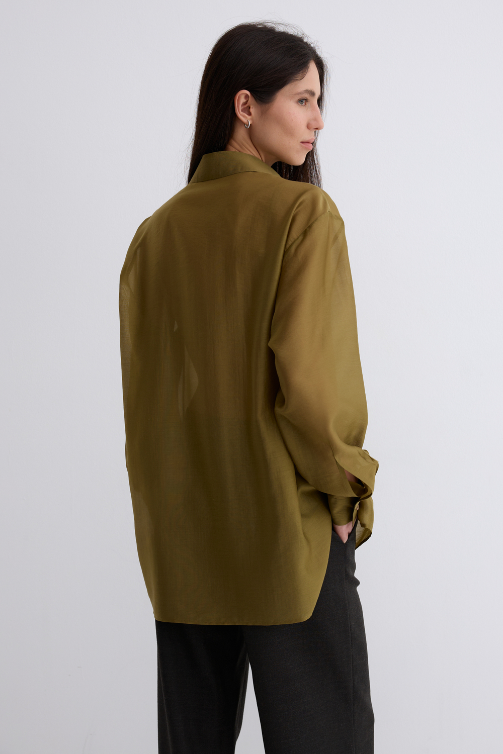 Рубашка Ветер из тенсела и хлопка