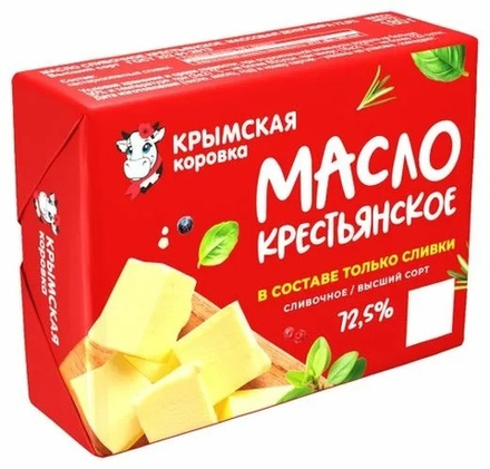 Масло слив Крестьянское 72.5% 180гр ТМ «Крымская Коровка»