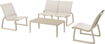 Комплект пластиковой мебели Siesta Contract Pacific Lounge, бежевый