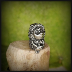 Темлячная бусина "Ежик" для ножей , мельхиор