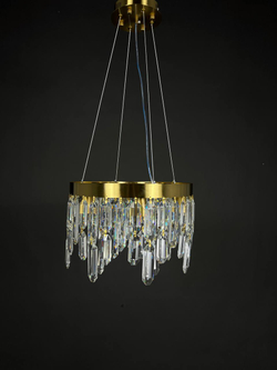 Люстра подвесная Lanbos QS.99571-400 T, 6 ламп Е14, 240 Вт, золотая