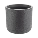 Кашпо СЛАНЕЦ D280мм 9,5л с вставкой Графитовый
