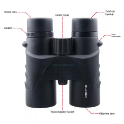 Бинокль Vector Optics Forester 10x42 — Roof-призмы с покрытием серебром для яркости и контрастности изображения