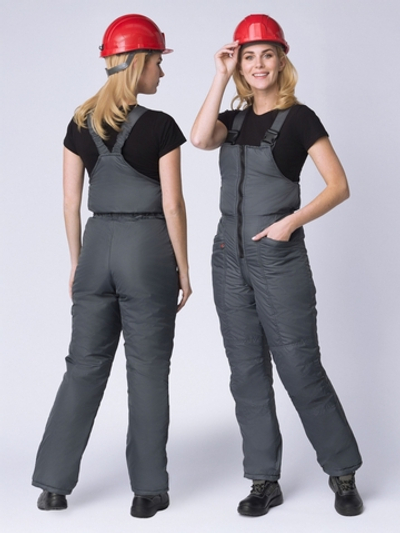 Полукомбинезон зимний женский Снежана (Дюспо), темно-серый