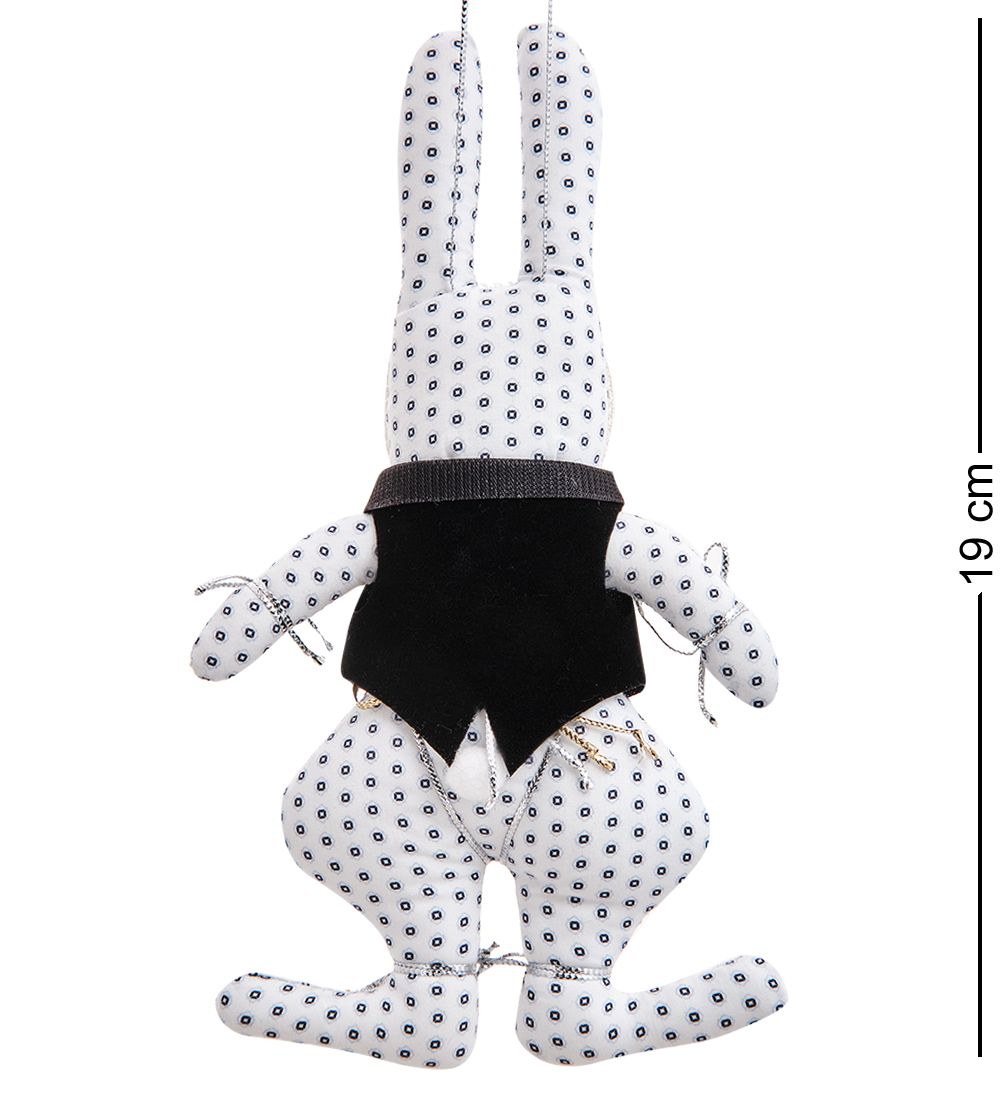 RK-457/6 Кукла подвесная «Кролик с воротником жабо в жилете»