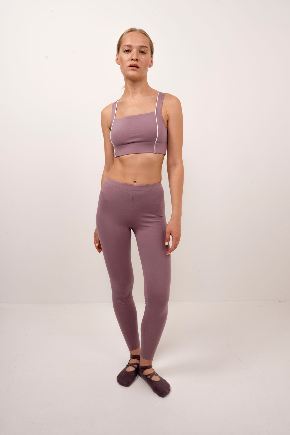 Базовые леггинсы из хлопкового трикотажа | Последние размеры