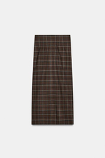 Юбка в клетку с драпировкой из коллекции ZW - ZARA