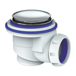 Сифон UNICORN для душ. поддона, чаша 70мм,с лат. хром. выпуском Ø40 1 1/2, без отвода. G422Е