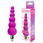 Розовый анальный вибромассажер-елочка - 12 см. (Цвет: розовый)