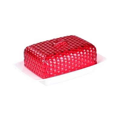 Масленка Мозаика (бело-красный/тонированный)