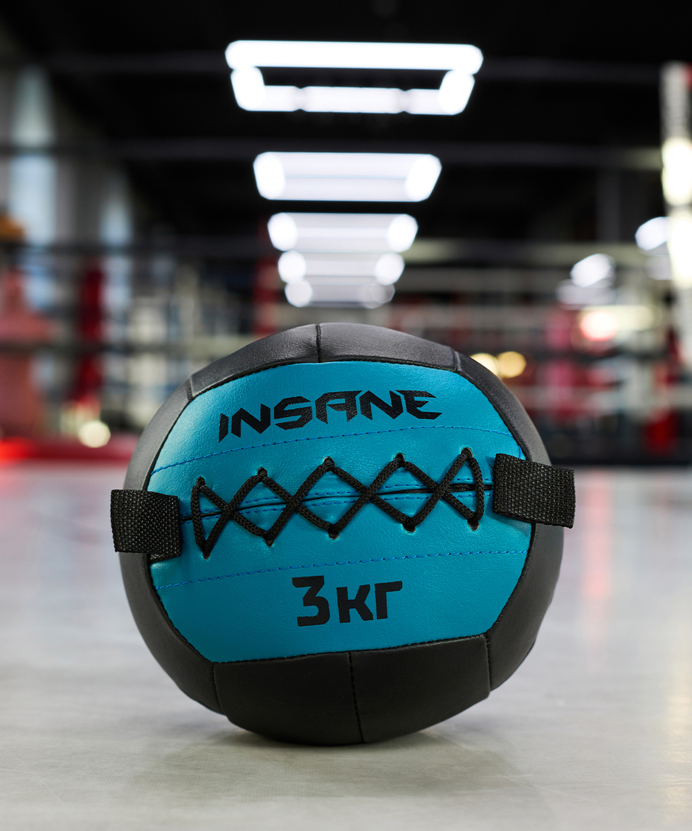 Медбол IN24-WB100, 3 кг, голубой