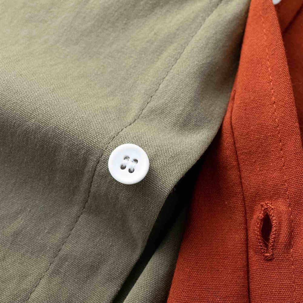 Сорочка Ymkashix Puff мужская хаки / оранжевый