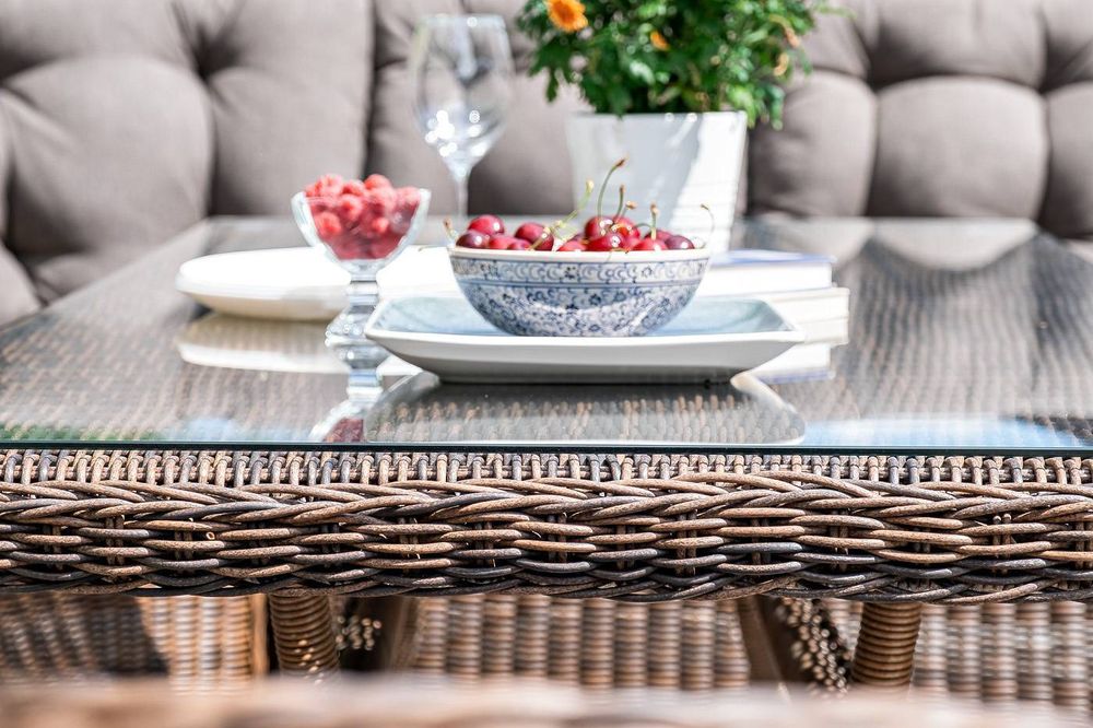 "Латте" плетеный стол из искусственного ротанга 160х90см, цвет коричневый