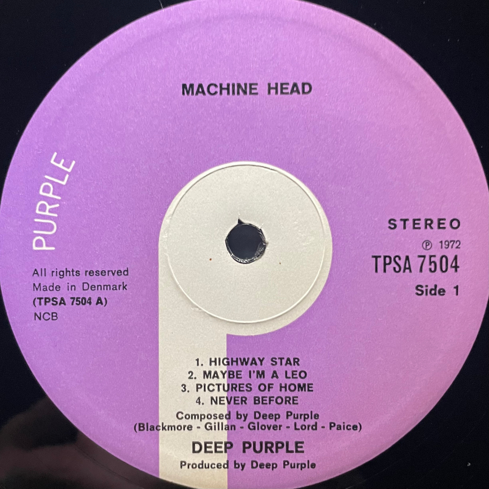 Deep Purple ‎– Machine Head (Дания 1972г.)