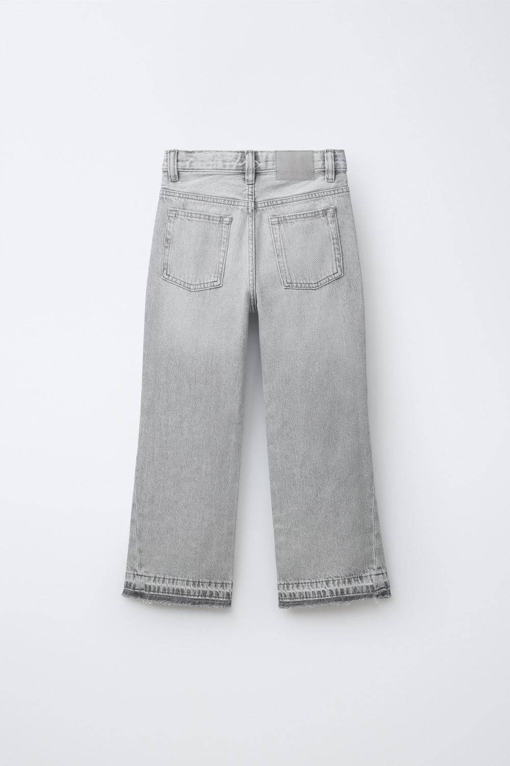 ZARA ДЖИНСЫ FLARE С БАХРОМОЙ, СЕРЫЙ
